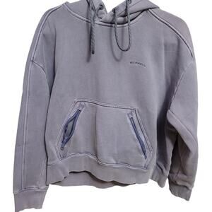 Merrell Size L Women's Purple Scout Crop Pullover Hooded Sweatshirt